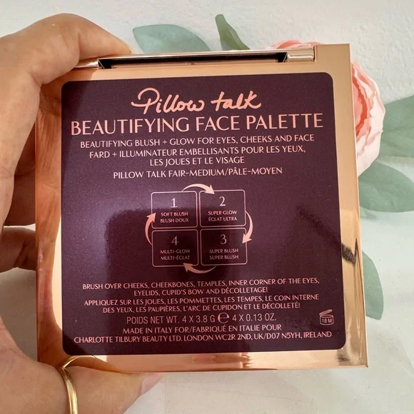 Charlotte Tilbury Pillow Talk Beautifying Face Palette Pillow Talk Fair-Medium - Picture 7 of 7